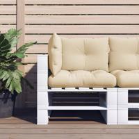 VidaXL Palletkussens 3 st stof beige
