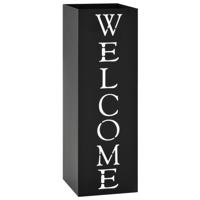 VidaXL Parapluhouder welcome staal zwart