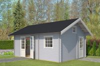 Outdoor Life Products | Tuinhuis Caroline 390 x 575 | Gecoat | Carbon Grey-Wit