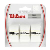 PACK OF 3 OVERGRIPS WILSON WHITE PRO PERFORATED