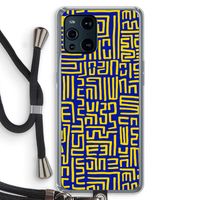 Majorelle Blue Print: Oppo Find X3 Pro Transparant Hoesje met koord