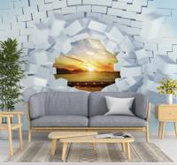 Trompe-l'oeil 3d fotobehang behang