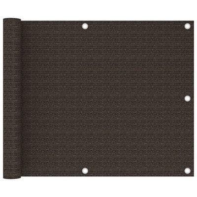 VidaXL Balkonscherm 75x400 cm hdpe bruin