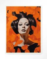 Urban Cotton Wandkleed 'Abby' 145 x 190cm in Floating Frame - off white