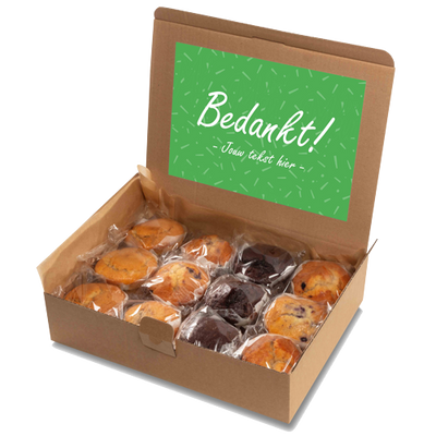 Muffin box "Bedankt!"