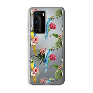 Kleurrijke papegaaien: Huawei P40 Pro Transparant Hoesje