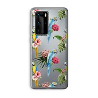 Kleurrijke papegaaien: Huawei P40 Pro Transparant Hoesje