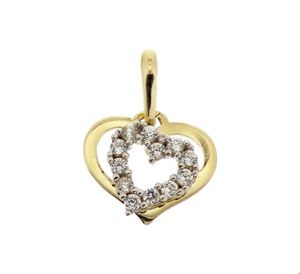 TFT Hanger Bicolor Goud Hart Zirkonia