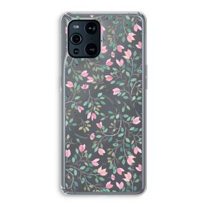 Sierlijke bloemen: Oppo Find X3 Transparant Hoesje