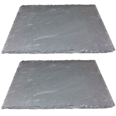 3x Leisteen serveerplanken/onderzetters 30 x 30 cm