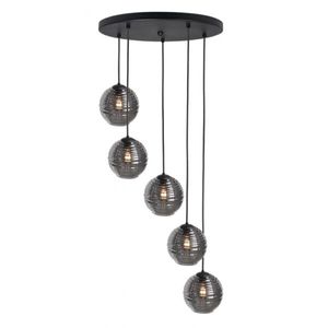 Hanglamp Fantasy globe smoke 5 lichts