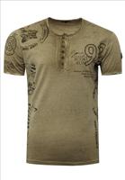 T-shirt heren - Rusty Neal - Kaki - Groen - 15241 - thumbnail