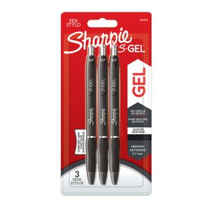 Gelschrijver Sharpie 0,7mm zwart blister ÃƒÆ' 3 stuks