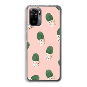 Cactusprint roze: Xiaomi Redmi Note 10 Pro Transparant Hoesje