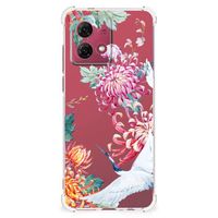 Motorola Moto G84 Case Anti-shock Bird Flowers - thumbnail