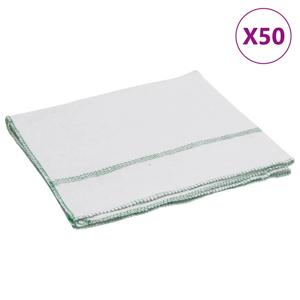 VidaXL Reinigingsdoeken 50 st gestreept 50x60 cm wit en groen