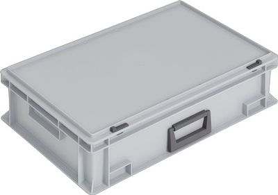 Lockweiler Kunststof koffer | L600xB400xH163 mm PP 1 greep | schuifsluiting grijs 33 l | 1 stuk - PC33-139. 233.110. 118 PC33-139. 233.110. 118
