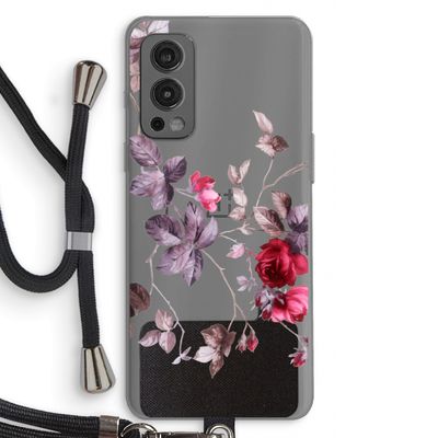 Mooie bloemen: OnePlus Nord 2 5G Transparant Hoesje met koord