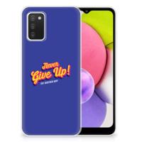 Samsung Galaxy A03S | Siliconen hoesje | met naam Never Give Up