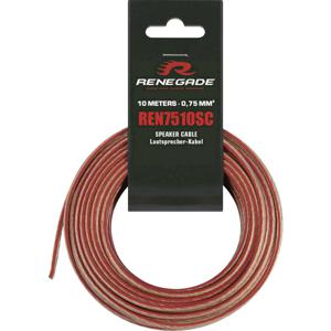 Renegade REN7510SC audio kabel 10 m Rood, Transparant