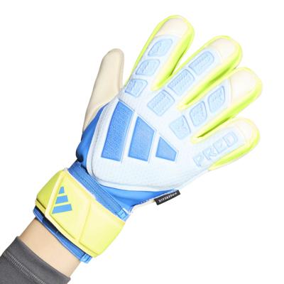 adidas Predator Match Fingersave Keepershandschoenen Kids Lichtblauw Blauw Neongeel adidas Predator Match Fingersave Keepershandschoenen Kids Lichtblauw Blauw Neongeel