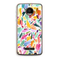 Watercolor Brushstrokes: Motorola Moto Z Force Transparant Hoesje