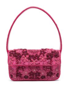 STAUD sac porté épaule Tommy à perles - Rose