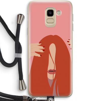 Woke up like this: Samsung Galaxy J6 (2018) Transparant Hoesje met koord