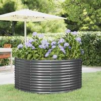 Plantenbak 140x140x68 cm gegalvaniseerd staal antracietkleurig