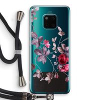 Mooie bloemen: Huawei Mate 20 Pro Transparant Hoesje met koord