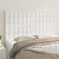 Hoofdborden 4 st 72x5x78/88 cm kunstleer wit