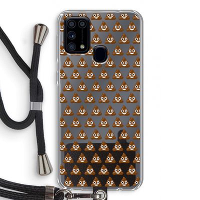 Poop emoji: Samsung Galaxy M31 Transparant Hoesje met koord
