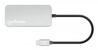 Manhattan 130615 laptop dock & poortreplicator Bedraad USB 3.2 Gen 1 (3.1 Gen 1) Type-C Aluminium - thumbnail