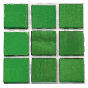 63x stuks mozaieken maken steentjes/tegels kleur groen 10 x 10 x 2 mm   -