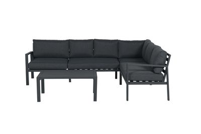 Lexinton lounge set 4-dlg carbon black/ reflex black - Garden impressions
