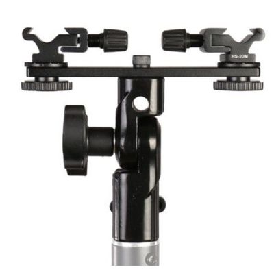 Falcon Eyes Twin Mount Tilting Bracket + 2 x Flitsschoen CLD-14A