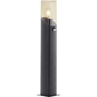 Brilliant Minou 44313/93 Staande buitenlamp E27 Zwart, Rookglas