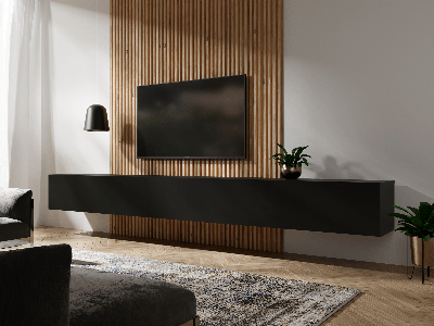 Tv-meubel KINGSTON 2 klapdeuren 280 cm mat zwart