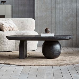 WOOOD Exclusive Salontafel 'Steppe' Mangohout, 110 x 72cm, kleur zwart