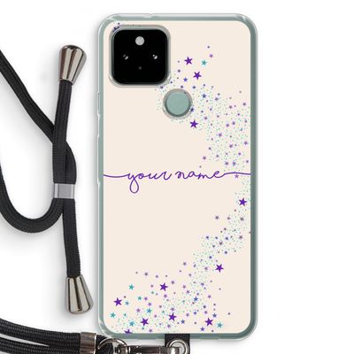 Sterren: Pixel 5 Transparant Hoesje met koord