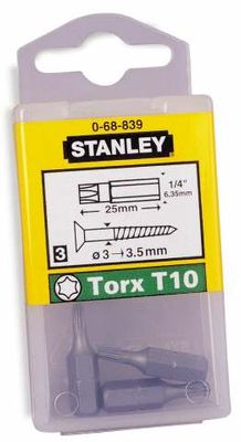 Stanley handgereedschap 1/4" Bits Torx T30 | 25 stuks - 1-68-845