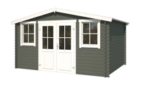 Blokhut Dallas 376x292 Green Grey-Wit - Outdoor life