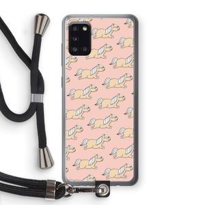 Ponys: Samsung Galaxy A31 Transparant Hoesje met koord
