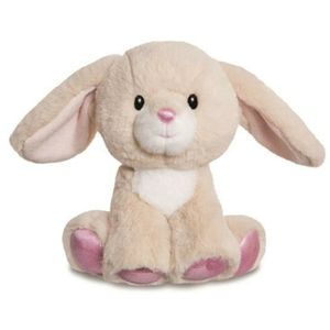 Pluche knuffeldier konijn - creme wit - 20 cm - bosdieren thema