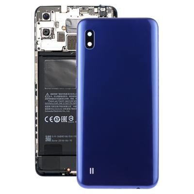 Batterij terug te dekken met camera lens & kant toetsen voor Galaxy A10 SM-A105F/DS SM-A105G/DS (blauw)