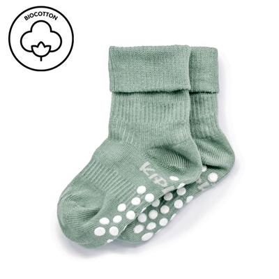 Kipkep Blijf-sokjes anti-slip 18-24 maanden pale green