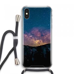 Travel to space: iPhone XS Max Transparant Hoesje met koord