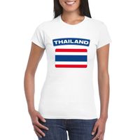 T-shirt met Thaise vlag wit dames - thumbnail