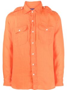 Ralph Lauren Purple Label chemise en lin à manches longues - Orange