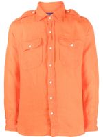 Ralph Lauren Purple Label chemise en lin à manches longues - Orange